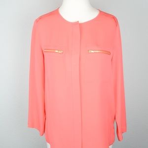 Theory Coral Blouse
